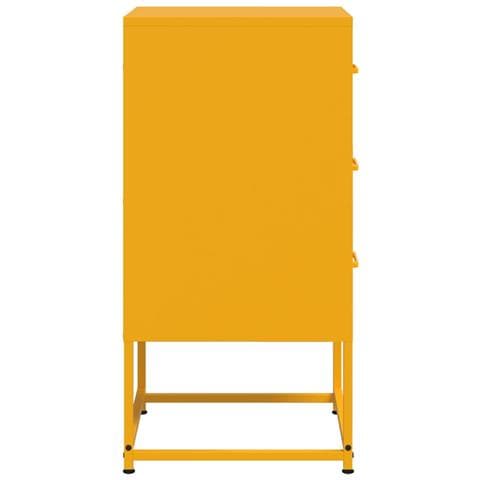 Comodino Giallo Senape 36x39x78 Cm In Acciaio - Foto 10