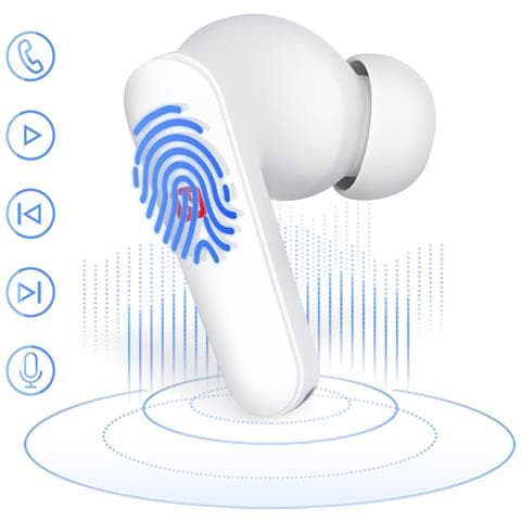 Auricolari Bluetooth A Riduzione Del Rumore Autonomia 35 Ore, Bianco - Foto 5
