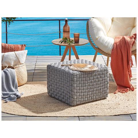 Pouf Nalli Materiale Sintetico Grigio - Foto 1