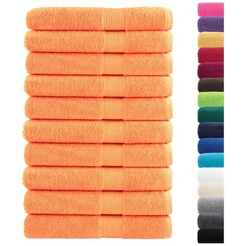 Asciugamani SOLUND 10 pz Arancione 100x200 cm 600 g /m² - Foto 2