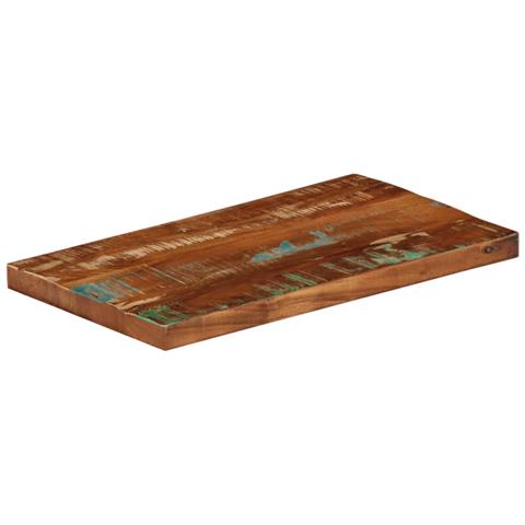 Piano Tavolo 60x20x2,5 Cm Rettangolare In Massello Di Recupero - Foto 2