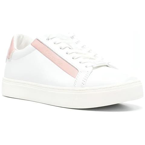Cupsole Lace Up Trainers Sneakers Pelle Scarpe Donna Bianco Eu 37, Hw0hw01353 0lb - Foto 1