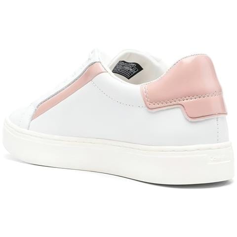 Cupsole Lace Up Trainers Sneakers Pelle Scarpe Donna Bianco Eu 37, Hw0hw01353 0lb - Foto 3