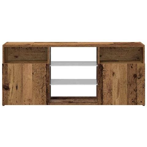 Mobile Porta TV con LED Legno Antico 120x30x50 cm Multistrato - Foto 2