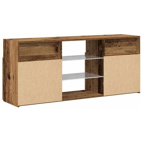 Mobile Porta TV con LED Legno Antico 120x30x50 cm Multistrato - Foto 10