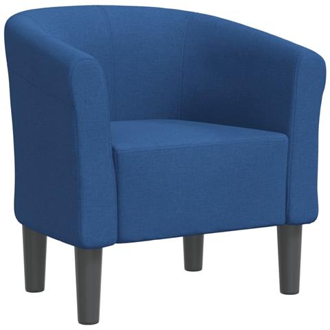 Poltrona Cabriolet Blu In Tessuto - Foto 2