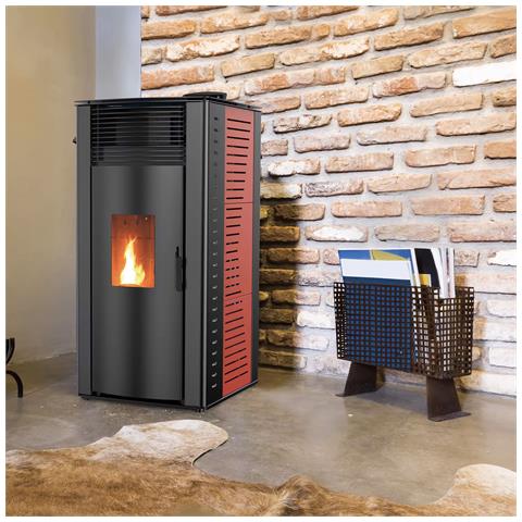 Stufa A Pellet Ad Aria Anita Da 15 Kw Sannover Bordeaux - Foto 2