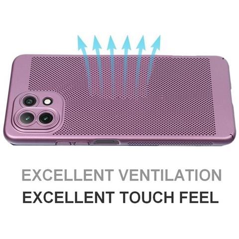 Custodia Back Cover Shell Rigida Antiscivolo Traforata Per Samsung Galaxy A14 4g 5g Purple - Foto 2
