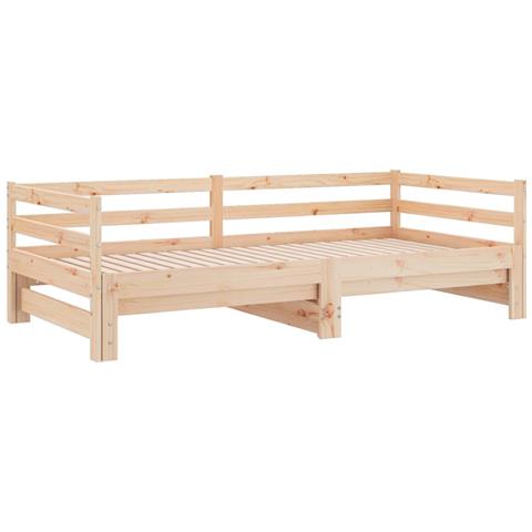 Lusso Casadino - Divano Letto Estraibile In Legno Massello Di Pino 2x(90x200) Cm - Foto 2