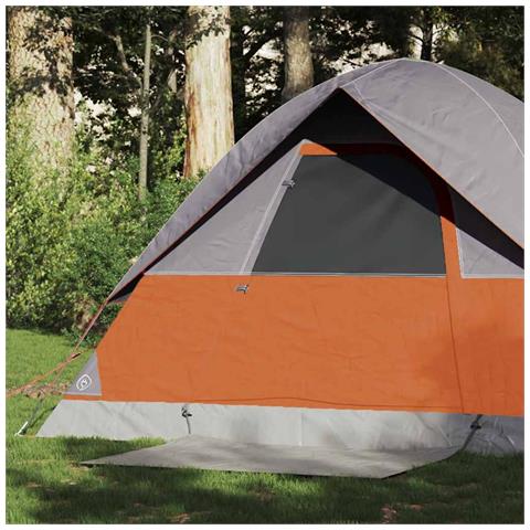 Tenda da Campeggio a Cupola 2 Persone Arancione Impermeabile - Foto 1