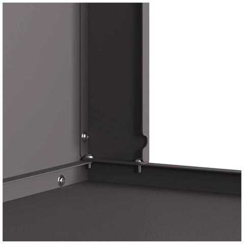 Braciere con Camino Nero 60x40x96 cm Acciaio - Foto 9