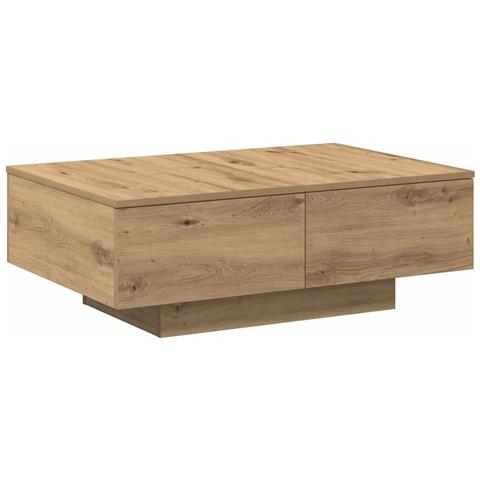 Tavolino da Salotto Rovere Artigianale 90x60x31 cm Truciolato - Foto 1