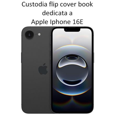 Smart Book Custodia A Libro Poket Flip Cover Case Per Apple Iphone 16e Blu - Foto 2