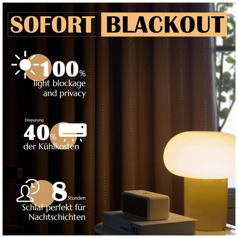 Tende Oscuranti Termiche Con Occhielli 132x245 Cm Senape - Foto 2