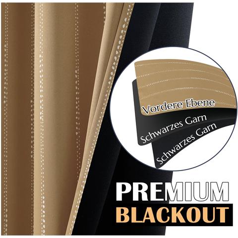 Tende Oscuranti Termiche Con Occhielli 132x245 Cm Senape - Foto 5