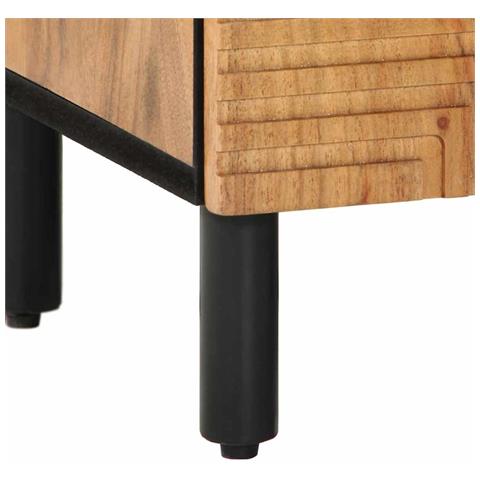 Set di mobili per il bagno con lo scaffale 2 pcs Marrone - Foto 9