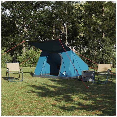 Tenda da campeggio Blu 282 x 225 x 154 cm Poliestere - Foto 2