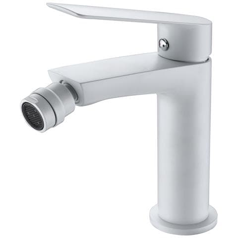 Imex Miscelatore Bidet Monocomando In Ottone Bianco Opaco Con Cartuccia Ceramica Ø25mm E Tubi Flessibili 3-8 Serie Luxor Imex-bdx023-2bl - Foto 1