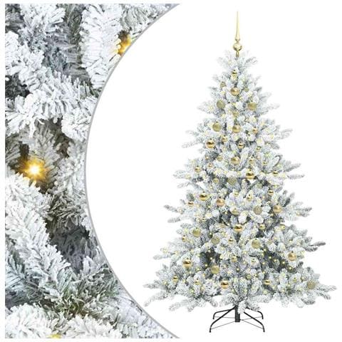 Albero di Natale Artificiale con Rami Pieghevoli Bianco 210 cm - Foto 1