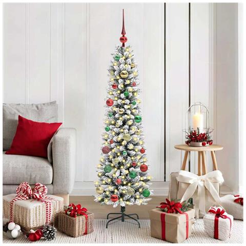 Albero di Natale artificiale con 150 LED Bianco 150 cm - Foto 2