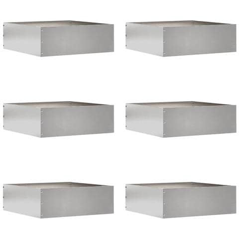 Bordura per Prato 6 pcs Argento 40 x 40 x 13 cm - Foto 1