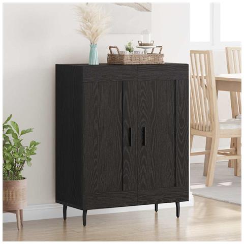 Credenza Rovere Nero 69,5 x 34 x 90 cm - Foto 2