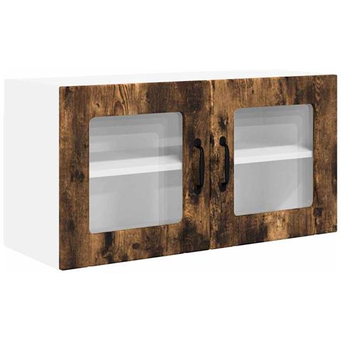 Pensile cucina Rovere fumé 80 x 31 x 40 cm Legno multistrato - Foto 1