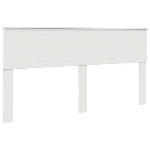 Testiera con testiera Bianco 180 cm Legno multistrato - Foto 1