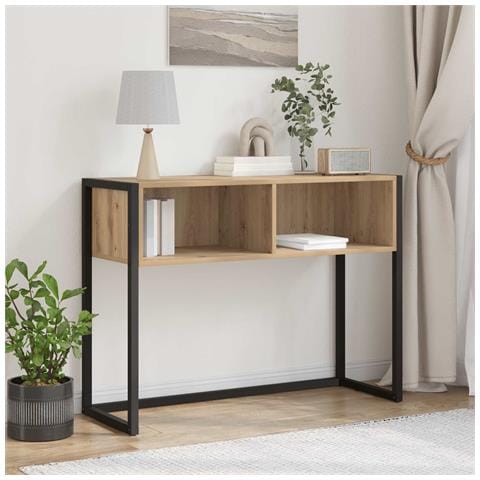 Tavolino Rovere Artigianale 100 x 36 x 75 cm Legno multistrato - Foto 2