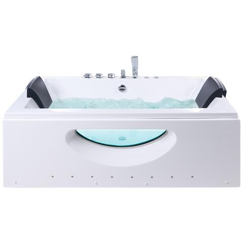 Vasca Idromassaggio Angolare Con Led Hawes 180 X 90 Cm Bianco - Foto 2