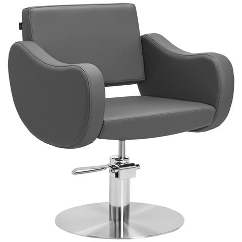 poltrona parrucchiere Sewilla grigia base inox - Foto 1