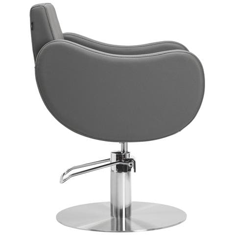 poltrona parrucchiere Sewilla grigia base inox - Foto 2