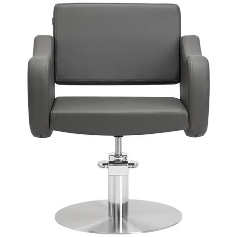 poltrona parrucchiere Sewilla grigia base inox - Foto 4