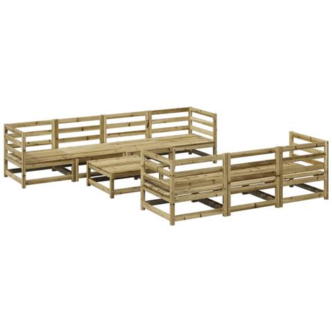 Set Divani da Giardino 8 pz in Legno Impregnato di Pino - Foto 1
