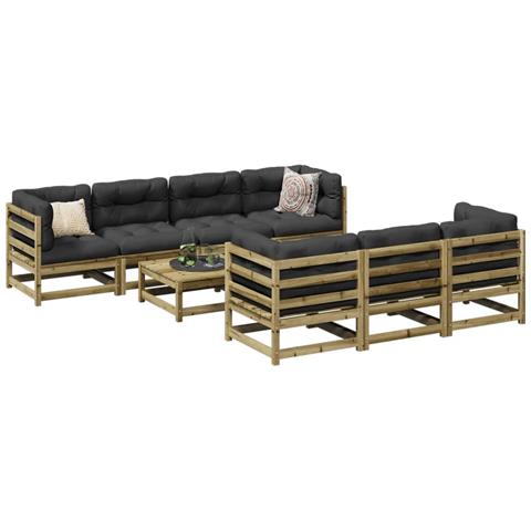 Set Divani da Giardino 8 pz in Legno Impregnato di Pino - Foto 2