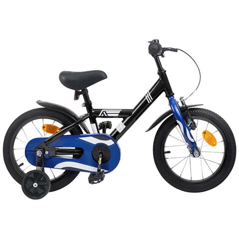 Bicicletta per Bambini 16 Pollici per bambini di 4-6 anni Nero - Foto 1