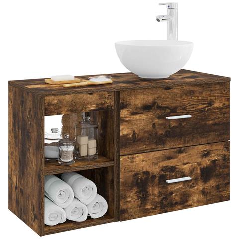 Set di mobili per il bagno 2 pcs Rovere Fumo - Foto 2