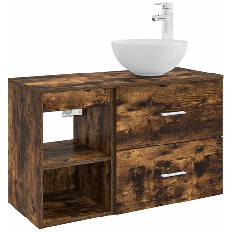 Set di mobili per il bagno 2 pcs Rovere Fumo - Foto 1