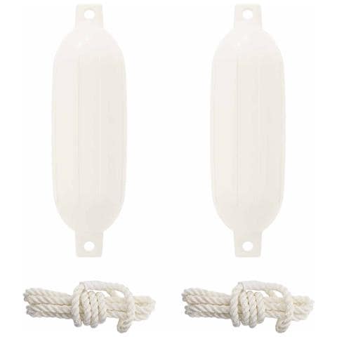 Fendini per barche 2 pz Ø 16 x 58 cm Bianco PVC - Foto 1