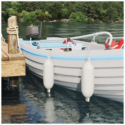 Fendini per barche 2 pz Ø 16 x 58 cm Bianco PVC - Foto 2