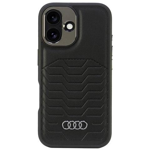 Custodia Magsafe In Pelle Sintetica Audi Per Iphone 16 Plus 6.7, Nera - Foto 1