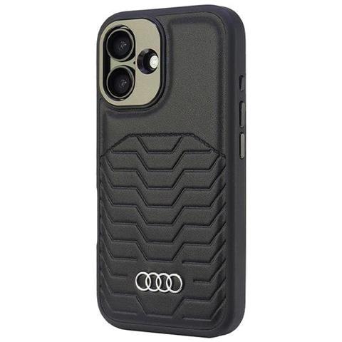 Custodia Magsafe In Pelle Sintetica Audi Per Iphone 16 Plus 6.7, Nera - Foto 2