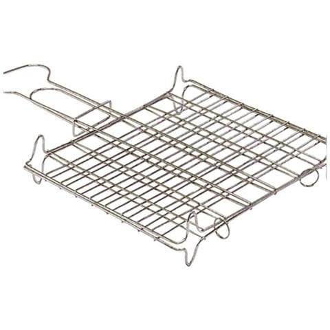 Graticola a rete piatta cm. 25x30 doppio manico per apertura. - Foto 1