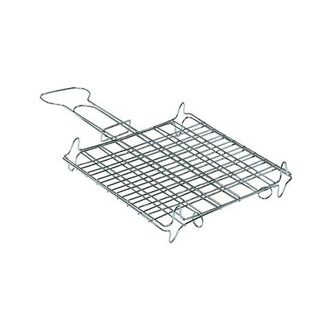 Graticola a rete piatta cm. 25x30 doppio manico per apertura. - Foto 3