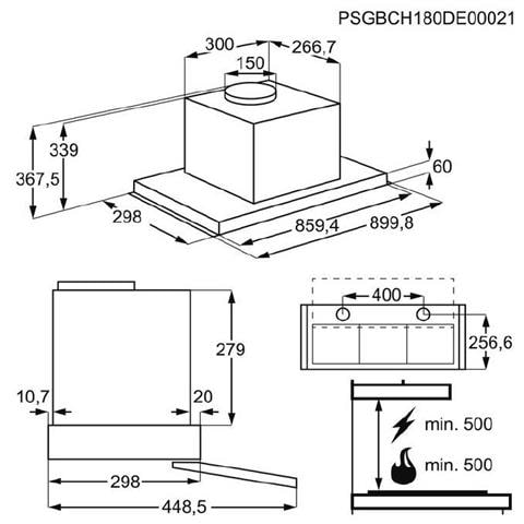 Cappa Sottopensile LFP329X Aspirante da 90 cm Colore Acciaio Inox - Foto 5