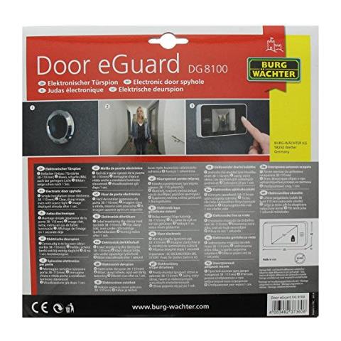Burg-Waechter Porta eGuard DG 8100 Spioncino Elettronico, Nero / Argento - Foto 2