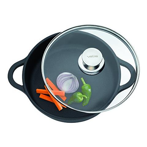 Casseruola Bassa Con Coperchio, 20 Cm, Compatibile Con Piani Cottura A Induzione, Colore: Nero - Foto 2