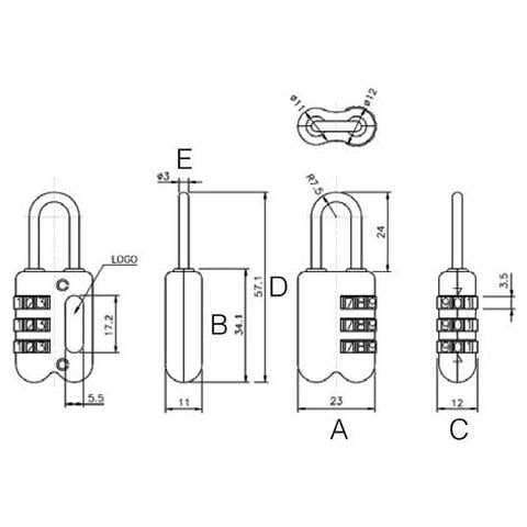 Lucchetto Da Viaggio A Combinazione Yp2 Blister Grigio - Foto 2