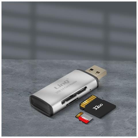 Lettore Scheda Sd / Micro-sd 2 In 1 Velocità Trasferimento 5gbps Grigio - Foto 10