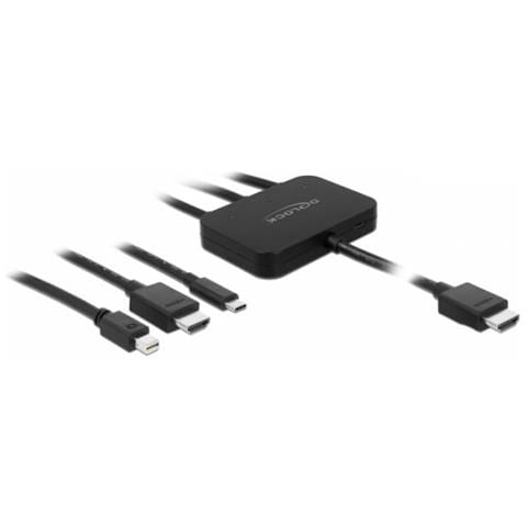 85830 Cavo E Adattatore Video Hdmi Tipo A (standard) Hdmi + Mini Displayport + Usb C Nero - Foto 1
